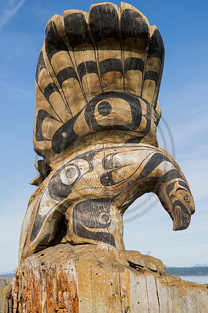 Tribal bird carving, Campbell River, BC