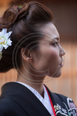 Young woman in kimono, Kanazawa